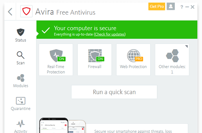 تحميل برنامج افيرا انتي فيروس اخر اصدار Avira Antivirus