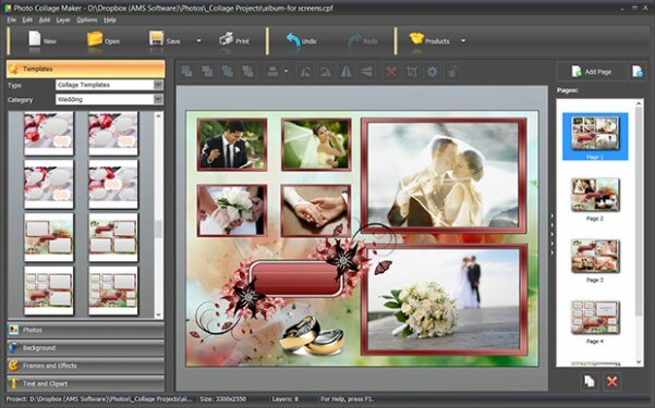 برنامج دمج الصور مجانا للكمبيوتر ، كولاج بالصور ، Collage Maker