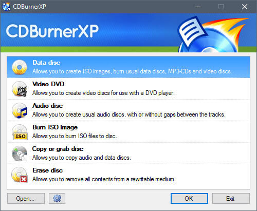 برنامج الحرق على الاسطوانات CDBurnerXP للكمبيوتر