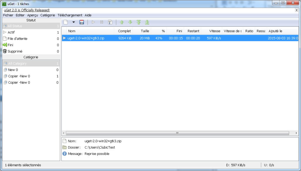 برنامج مسرع التحميل من النت 2023 uGet Download Manager للكمبيوتر