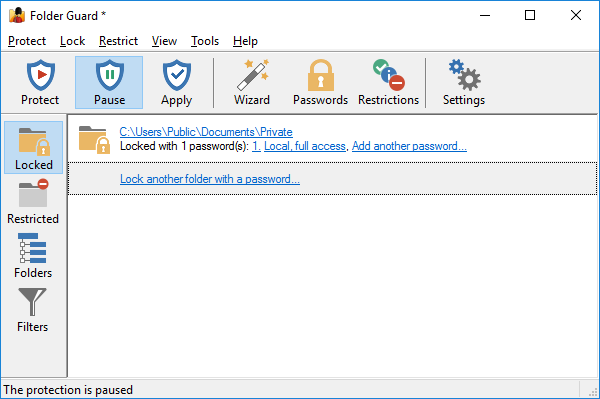 برنامج حماية و اخفاء الملفات Folder Guard للكمبيوتر