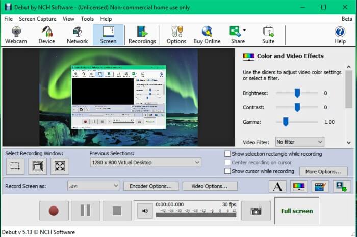 تحميل برنامج Debut Video Capture مسجل الشاشة للكمبيوتر